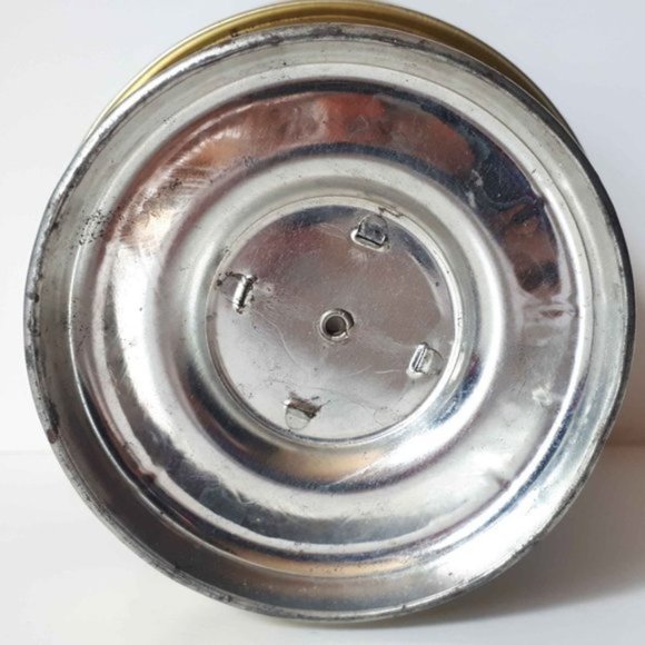 Greek Circular Tin Storage Box Green Gold - Picture 7 of 8